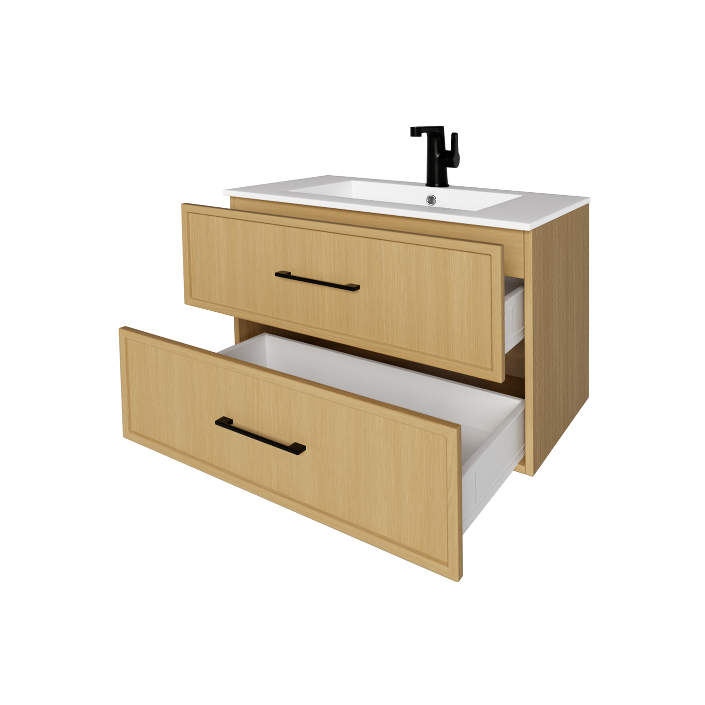 Cassidy 30" Slim Shaker Wall Mount Vanity - Natura