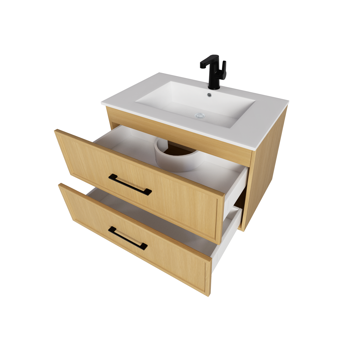 Cassidy 30" Slim Shaker Wall Mount Vanity - Natura