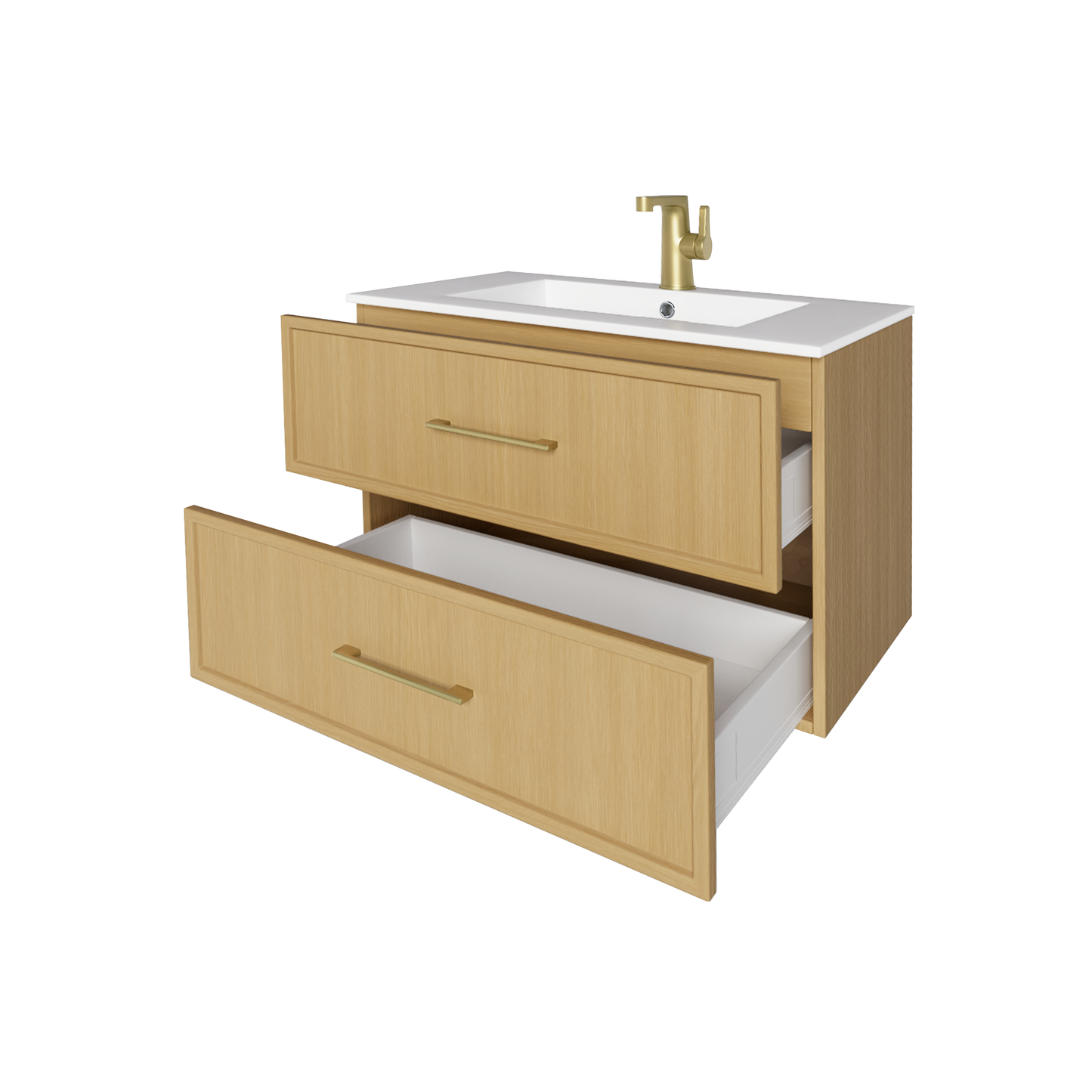 Cassidy 30" Slim Shaker Wall Mount Vanity - Natura