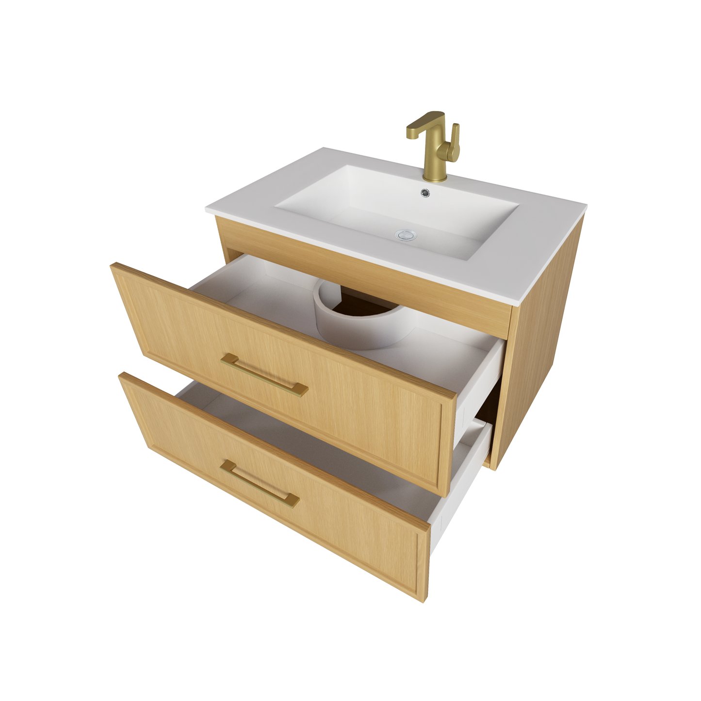 Cassidy 30" Slim Shaker Wall Mount Vanity - Natura