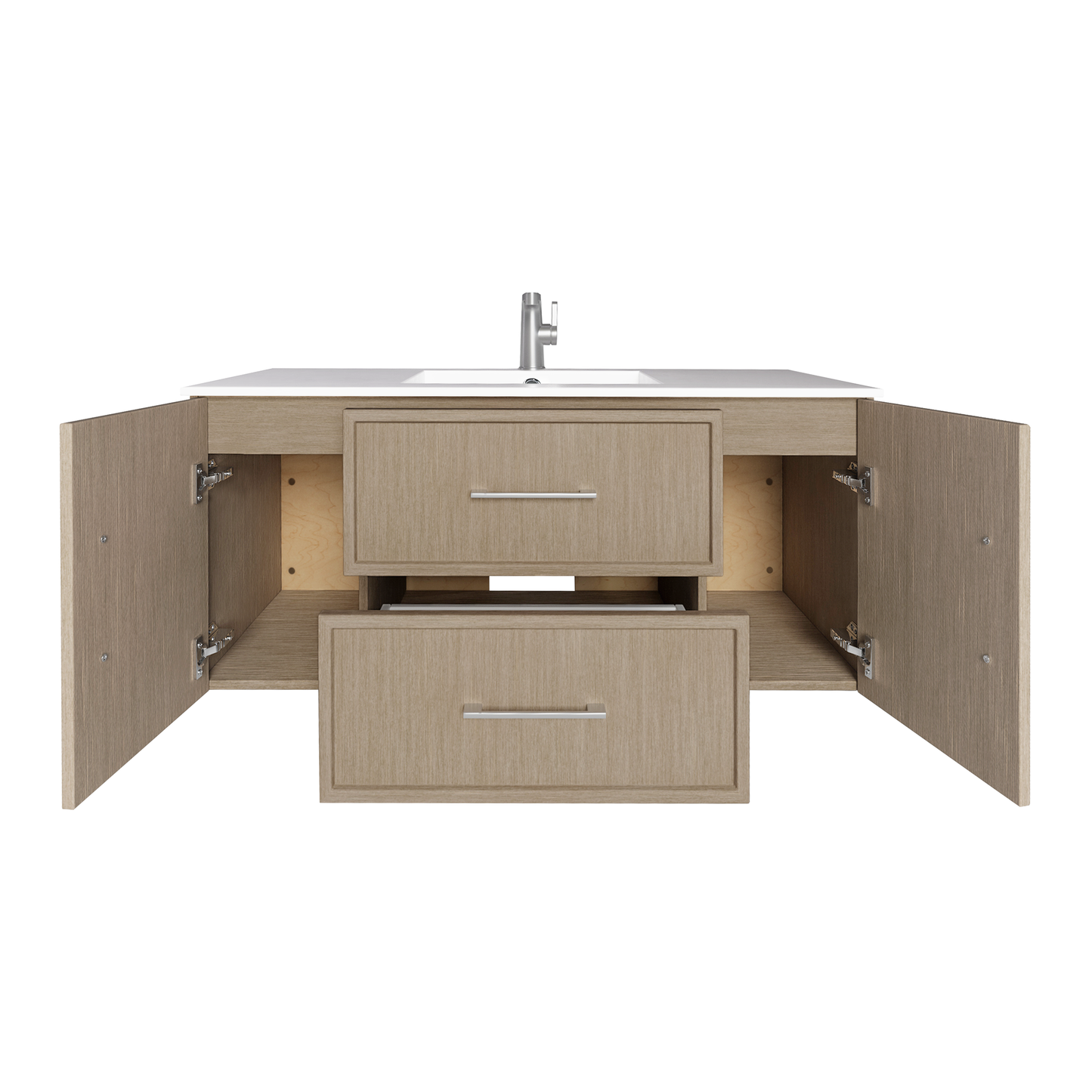 Cassidy 48" Slim Shaker Wall Mount Vanity - Flavia