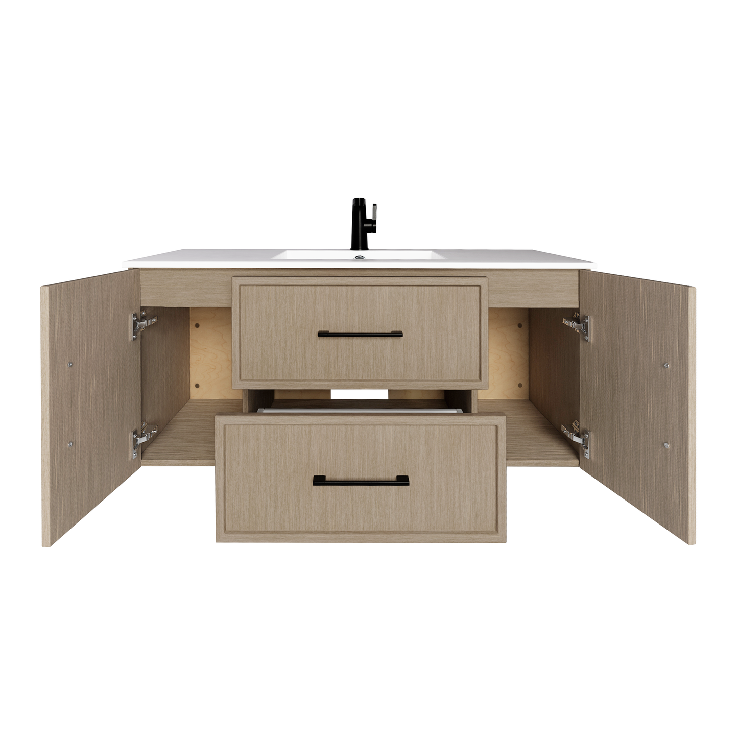 Cassidy 48" Slim Shaker Wall Mount Vanity - Flavia