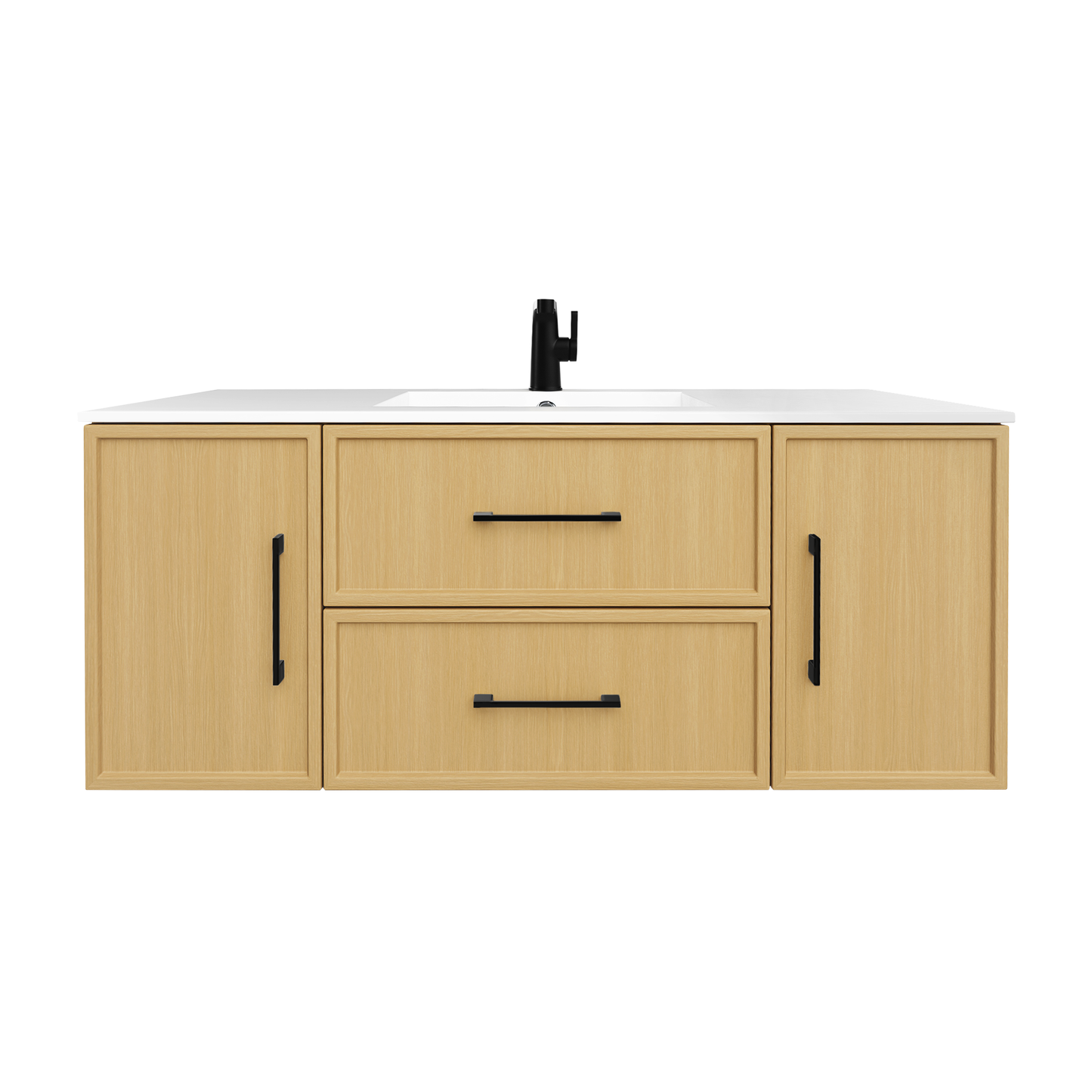 Cassidy 48" Slim Shaker Wall Mount Vanity - Natura