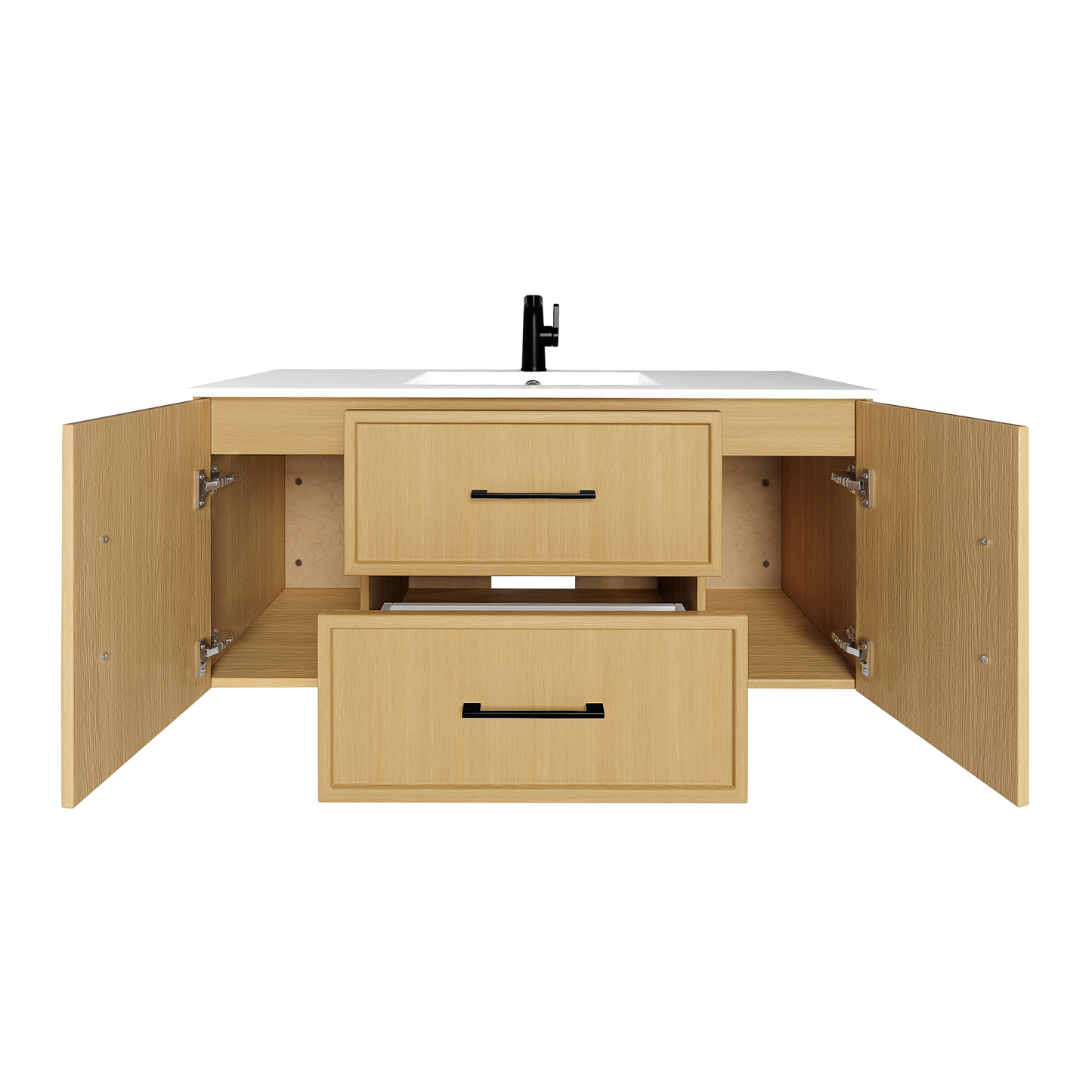 Cassidy 48" Slim Shaker Wall Mount Vanity - Natura