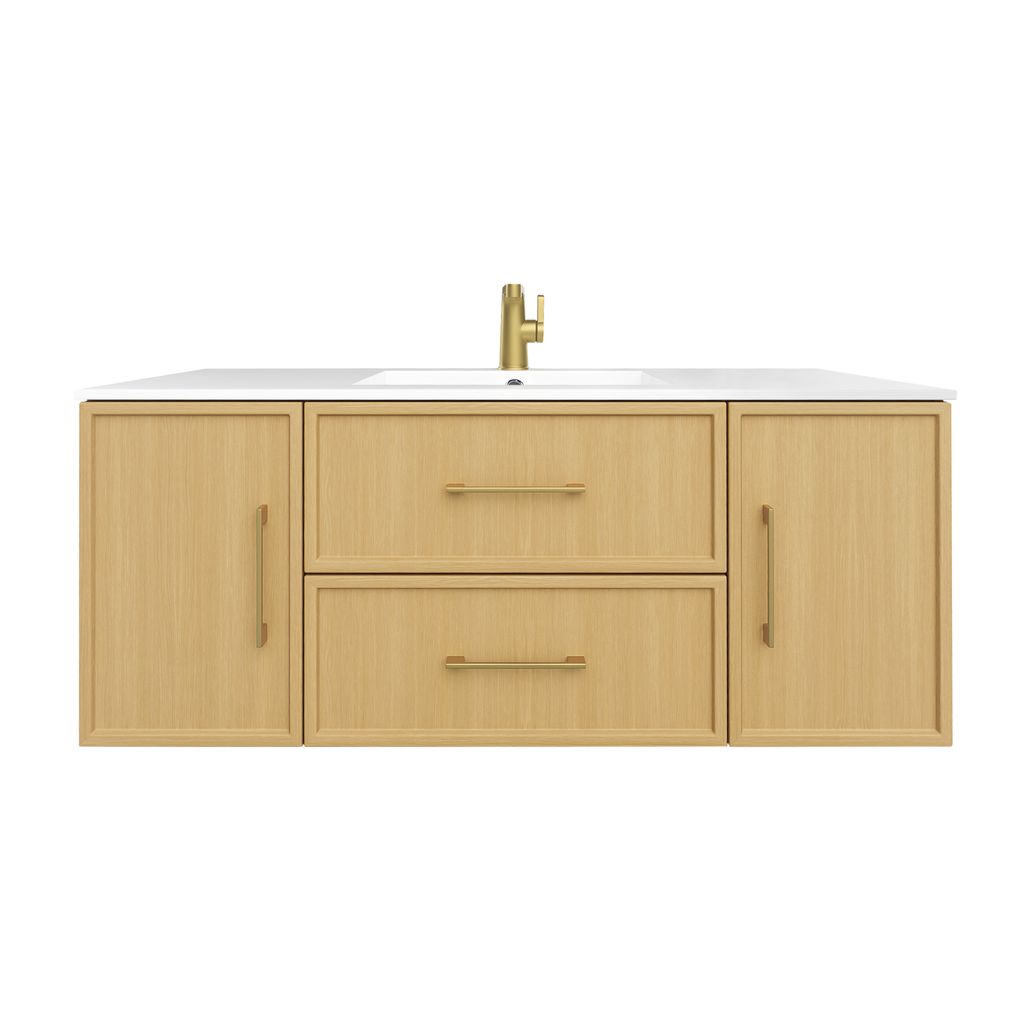 Cassidy 48" Slim Shaker Wall Mount Vanity - Natura