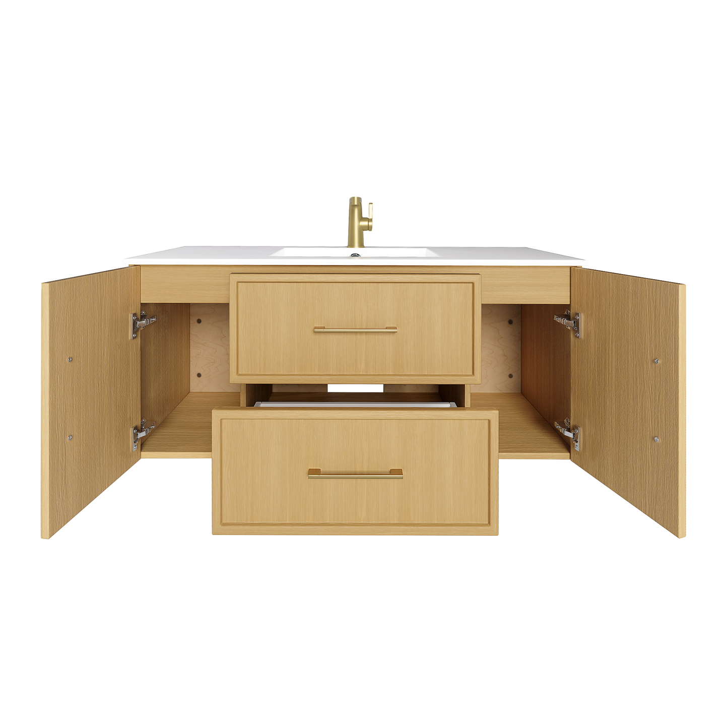 Cassidy 48" Slim Shaker Wall Mount Vanity - Natura