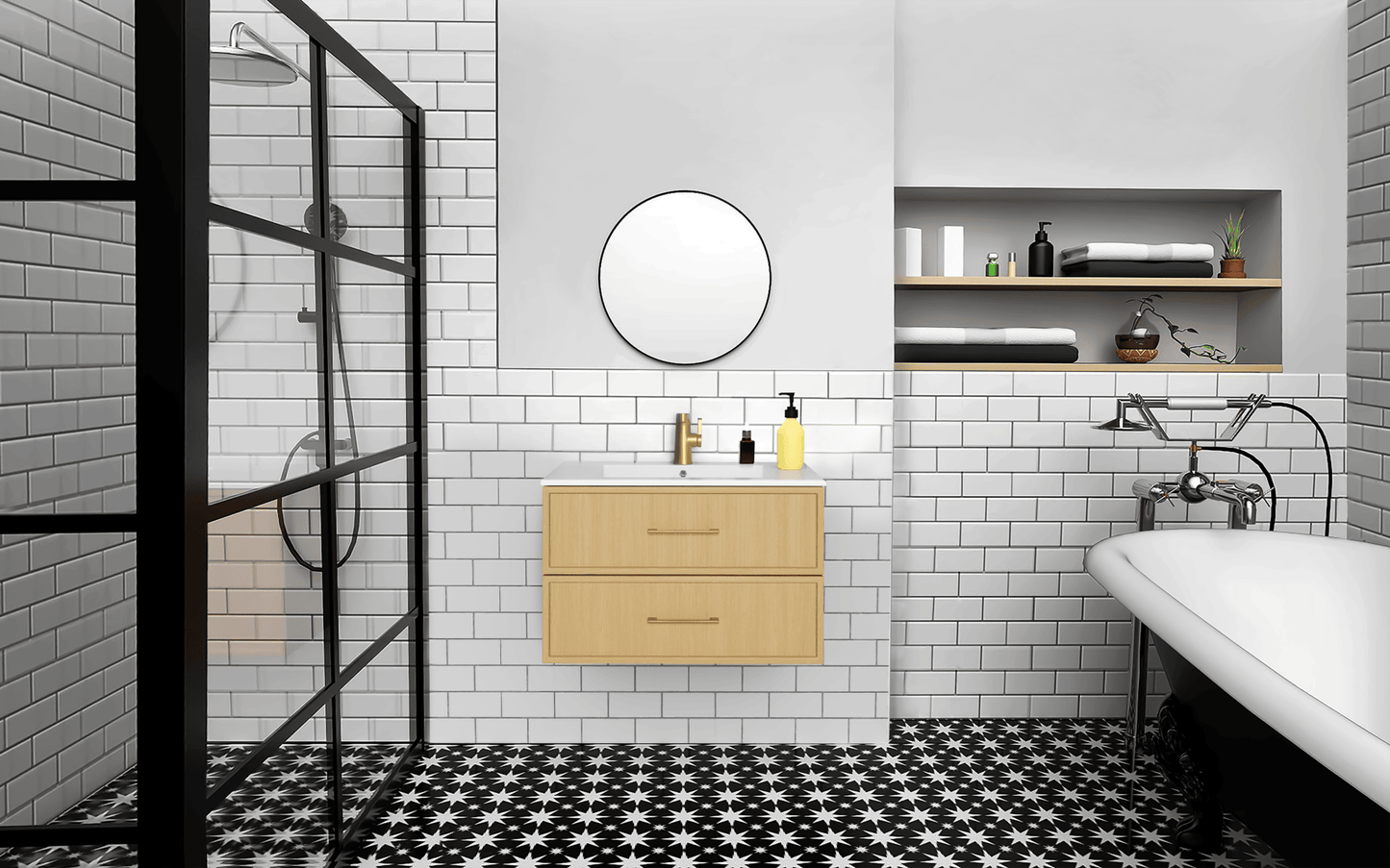 Cassidy 30" Slim Shaker Wall Mount Vanity - Natura