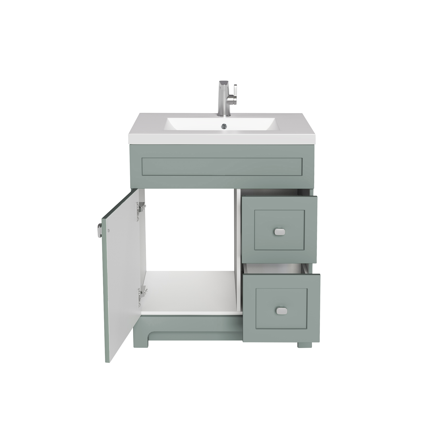 Daisy 30" Freestanding Vanity w/top and Modern Shaker Doors - Serenity