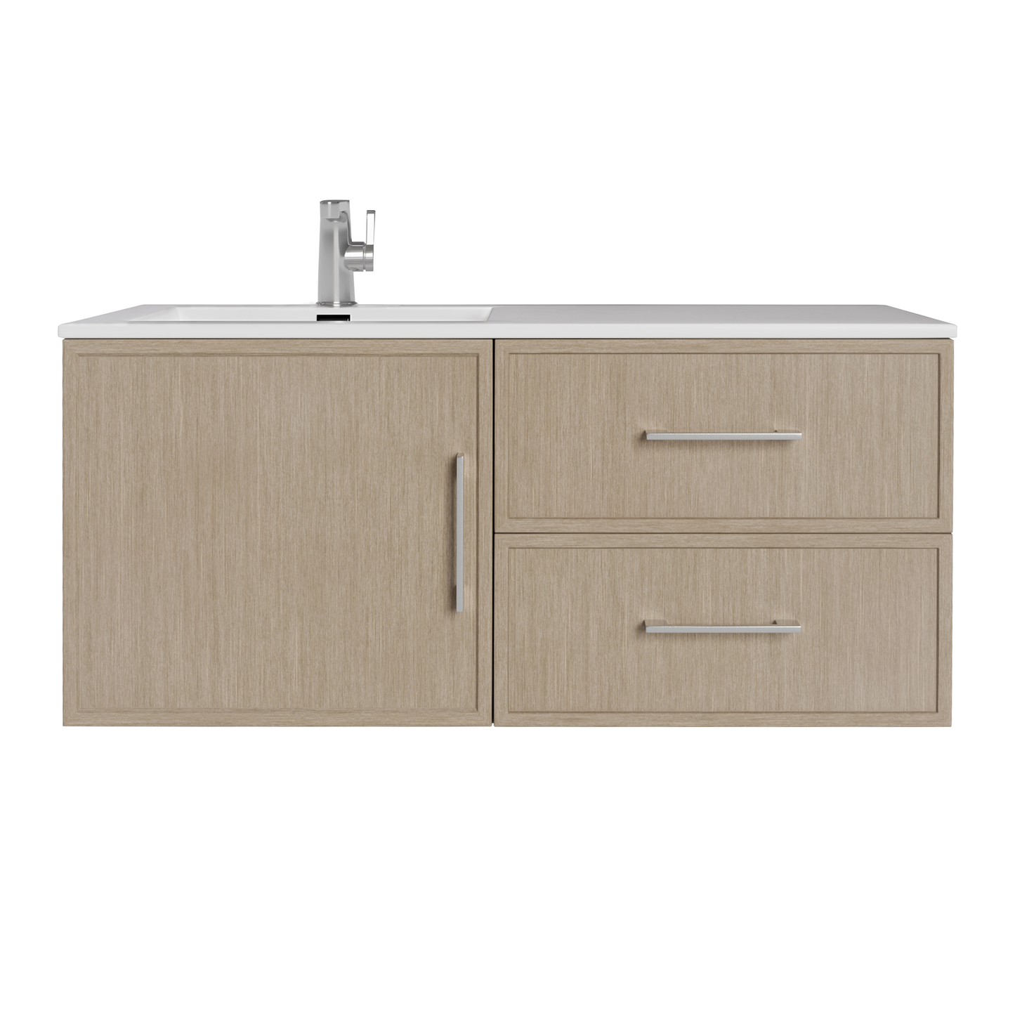 Razza 42" Slim Shaker Wall Mount Vanity with Offset Sink - Flavia