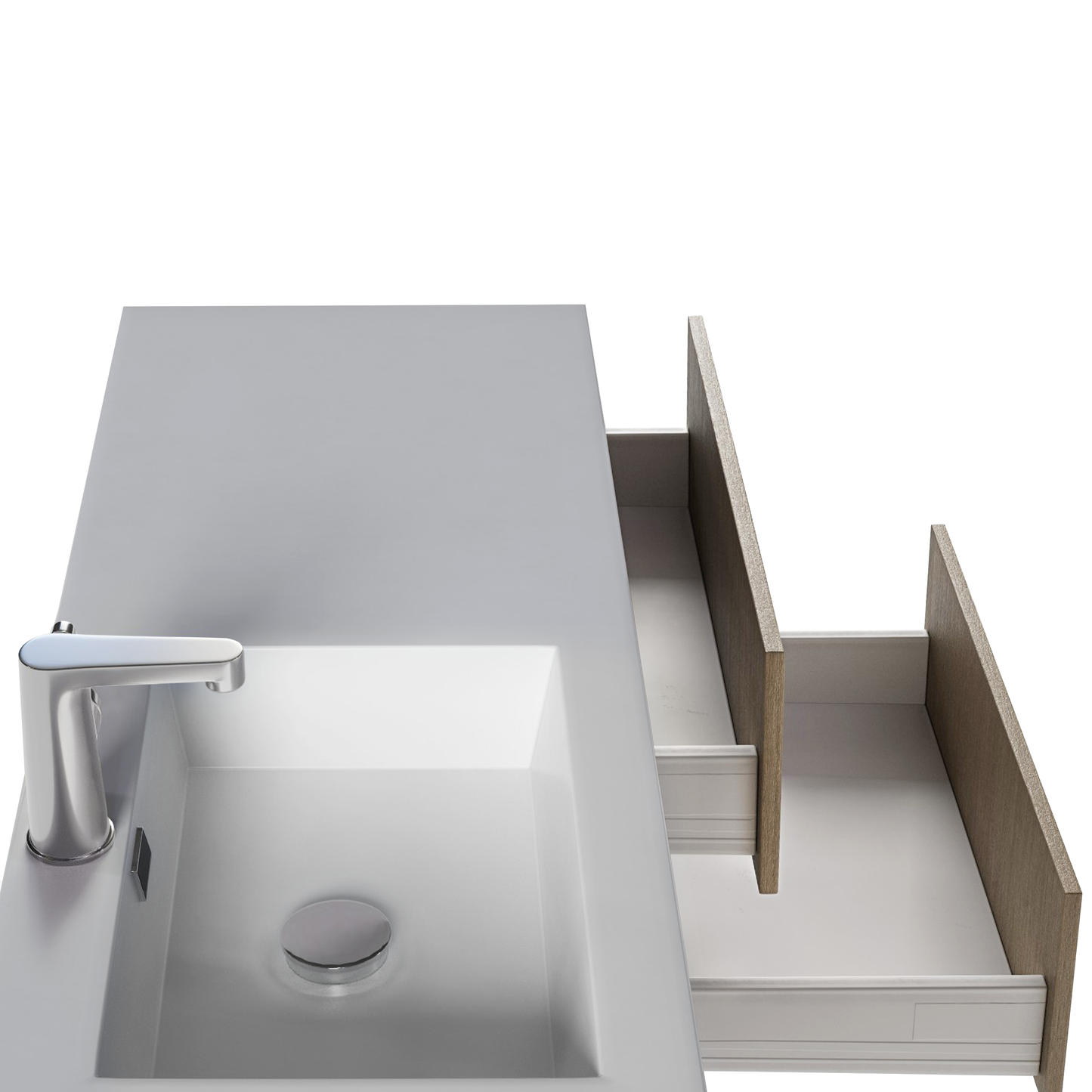Razza 42" Slim Shaker Wall Mount Vanity with Offset Sink - Flavia