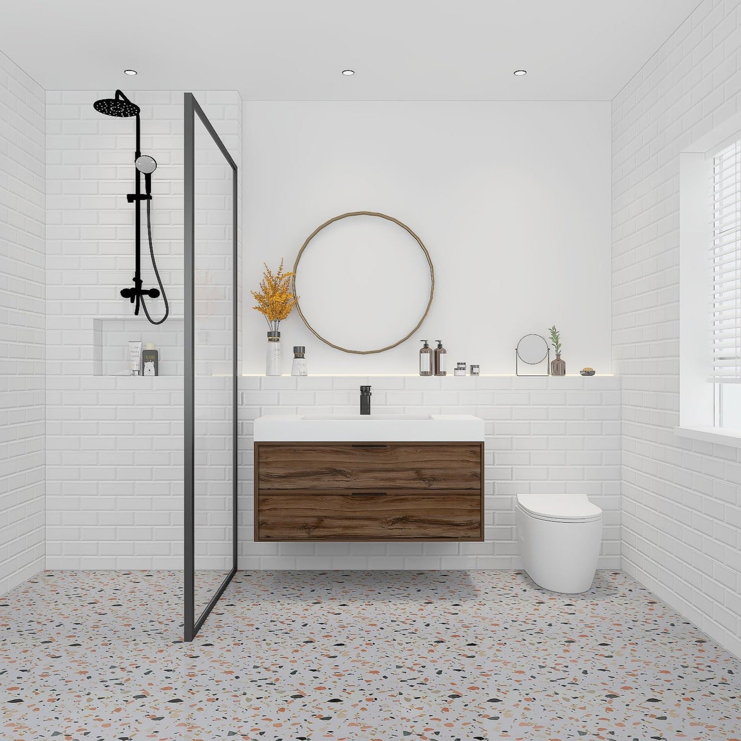 Savoy 42" Modern Wall Mount Vanity - Americana