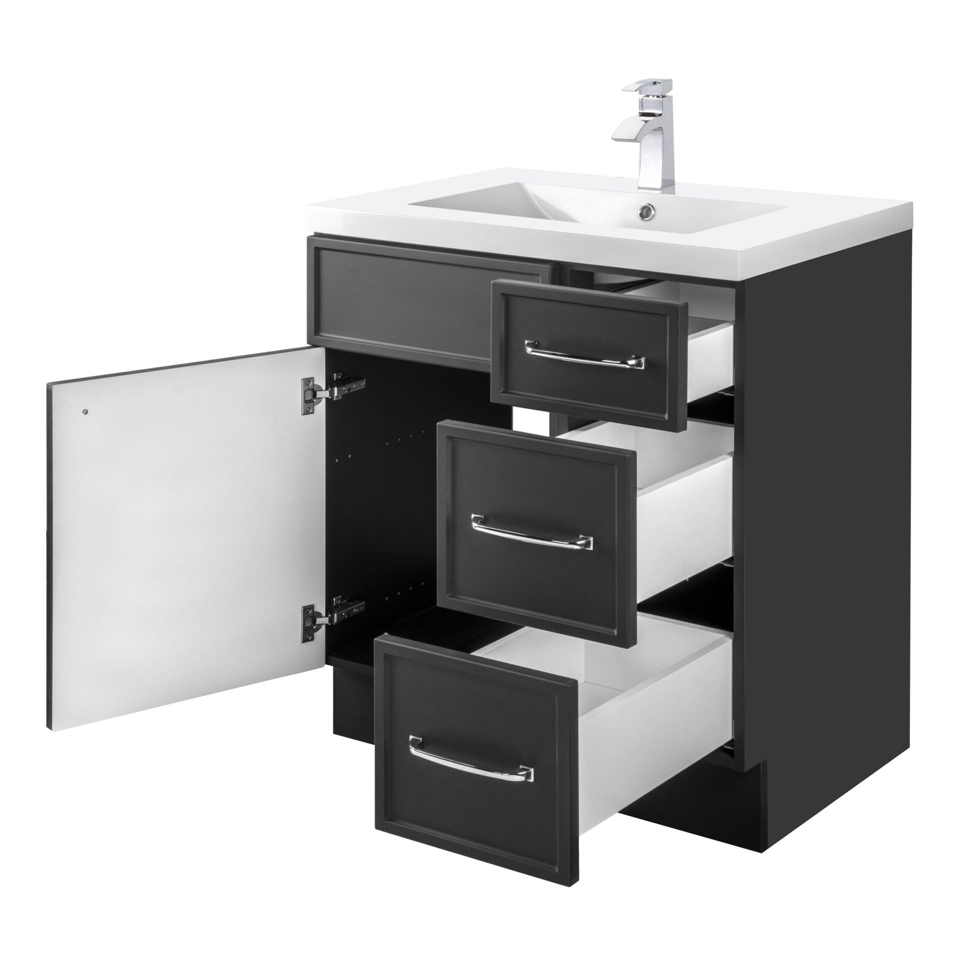 Manhattan 30" Single Sink Freestanding Vanity - Black