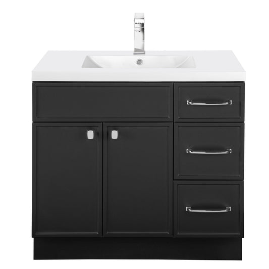 Manhattan 36" Single Sink Freestanding Bathroom Vanity - Black