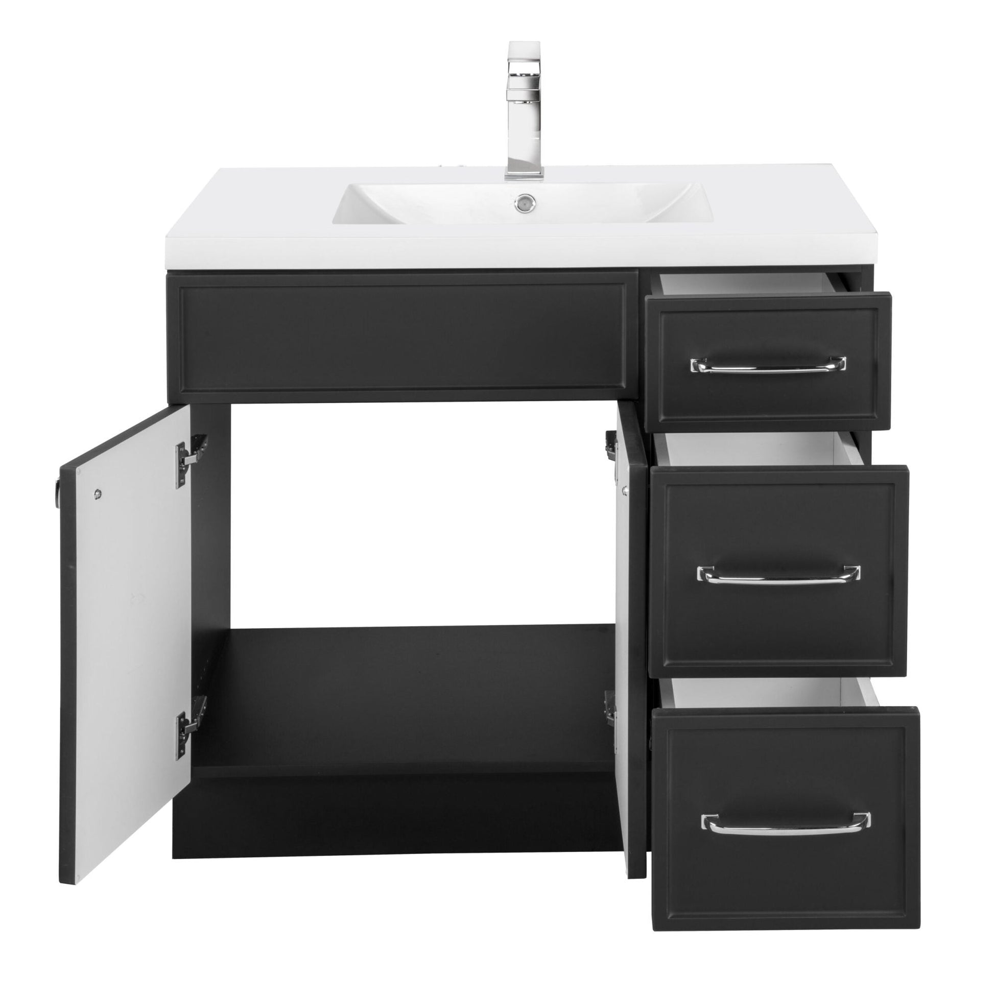 Manhattan 36" Single Sink Freestanding Bathroom Vanity - Black
