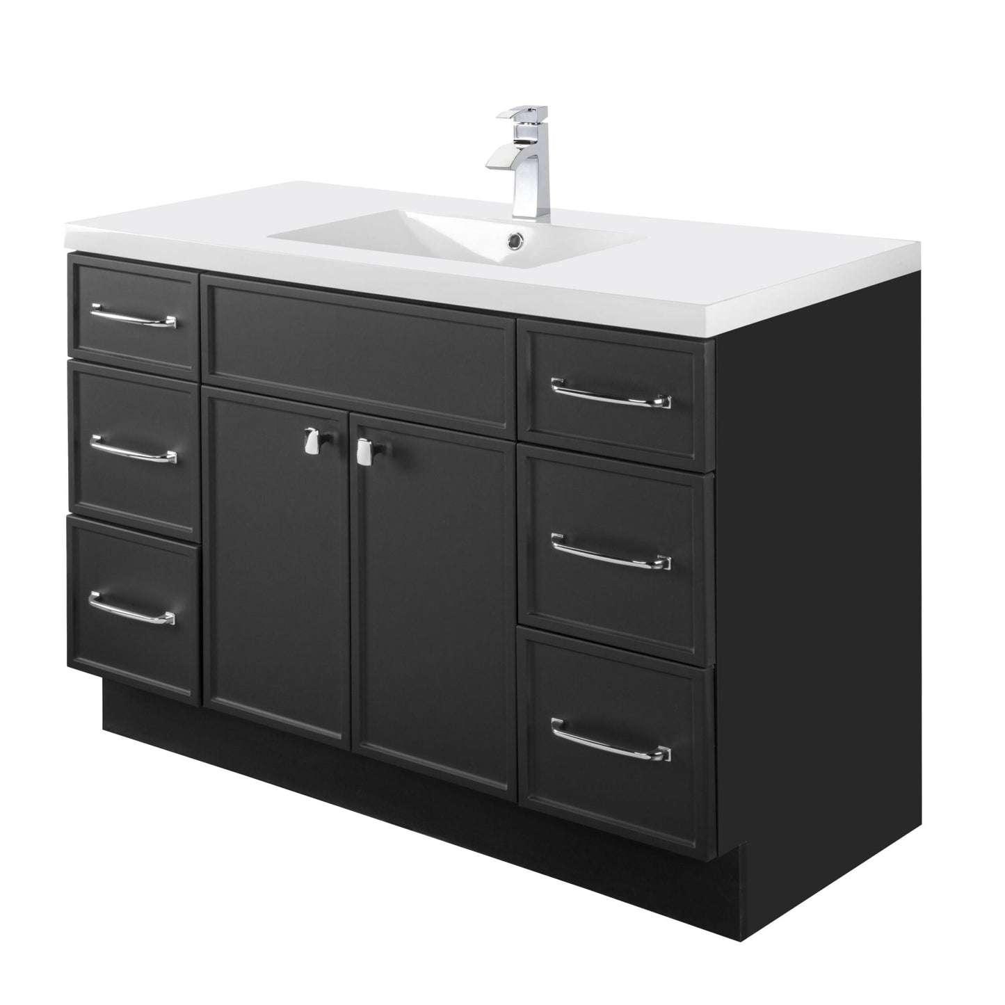 Manhattan 48" Single Sink Freestanding Vanity - Black