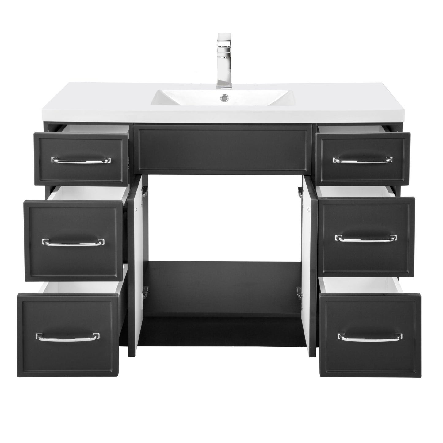 Manhattan 48" Single Sink Freestanding Vanity - Black