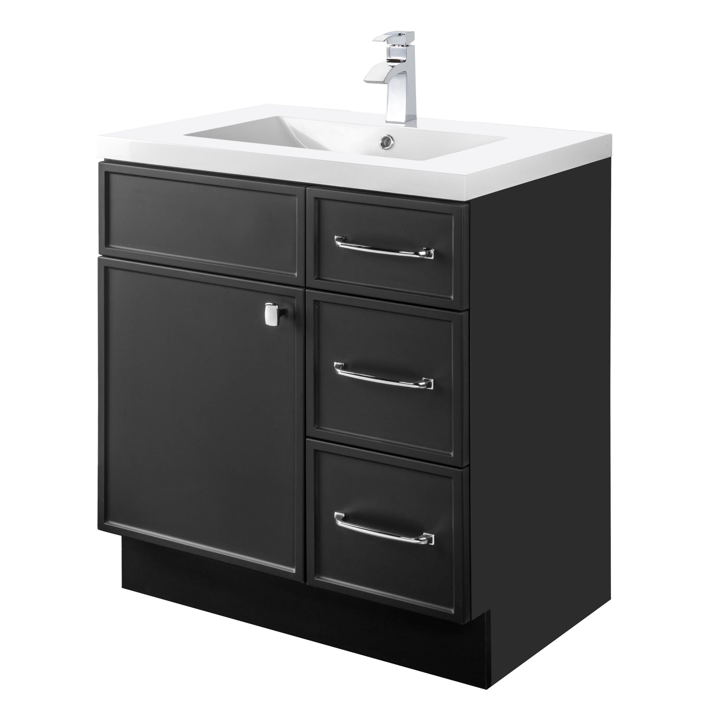 Manhattan 30" Single Sink Freestanding Vanity - Black