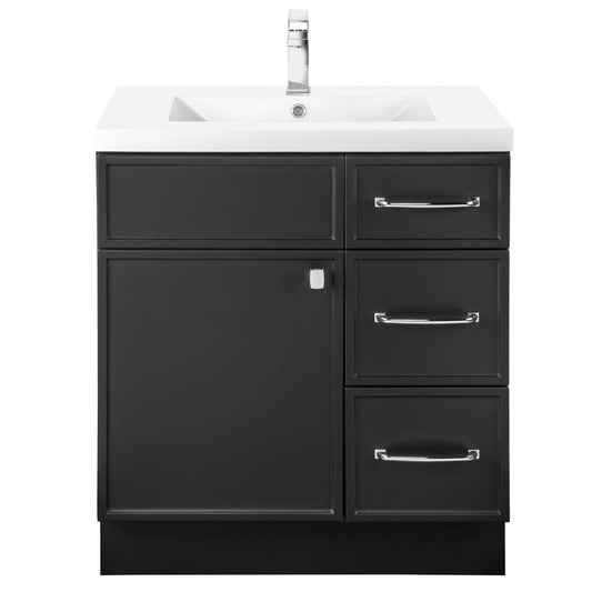 Manhattan 30" Single Sink Freestanding Vanity - Black