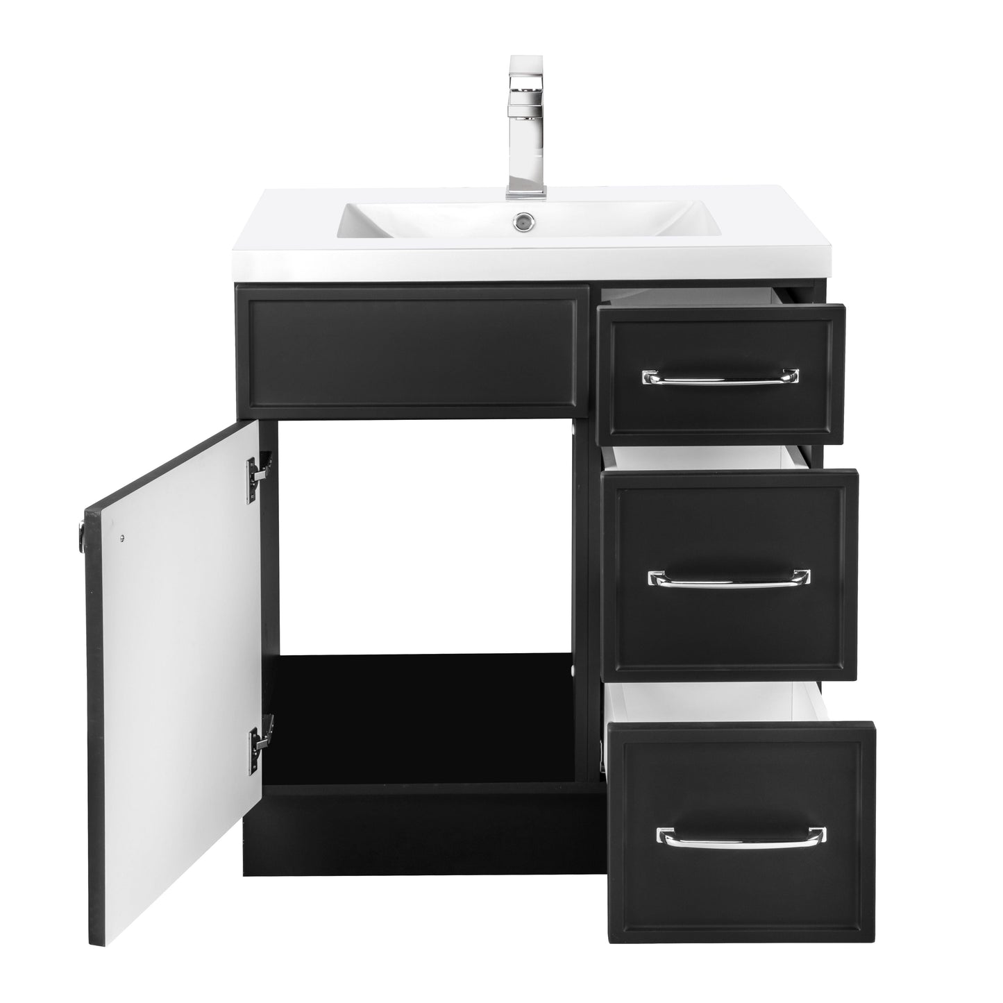 Manhattan 30" Single Sink Freestanding Vanity - Black