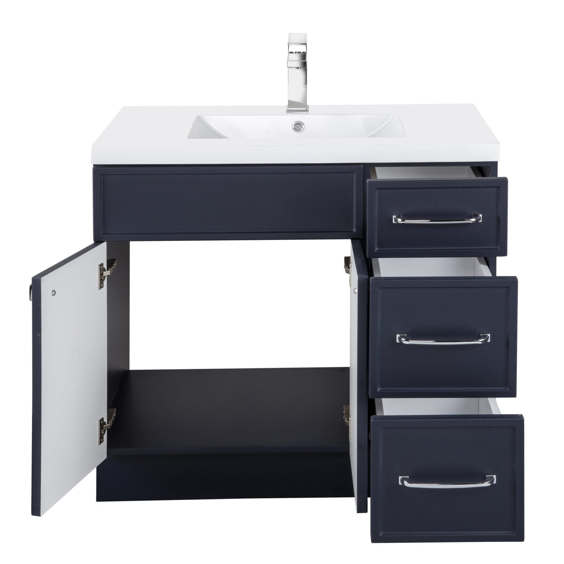Manhattan 36" Single Sink Freestanding Bathroom Vanity - Blue