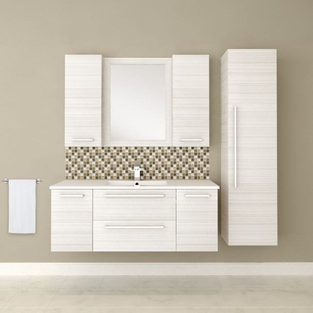 Silhouette 48" Wall Mount Bathroom Vanity - White Chocolate