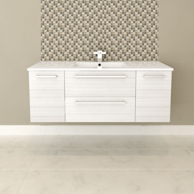 Silhouette 48" Wall Mount Bathroom Vanity - White Chocolate