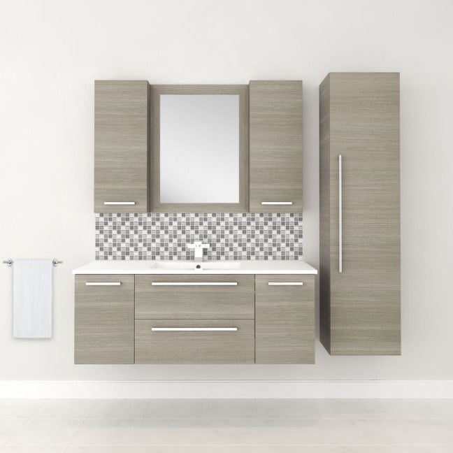 Silhouette 48" Wall Mount Bathroom Vanity - Aria