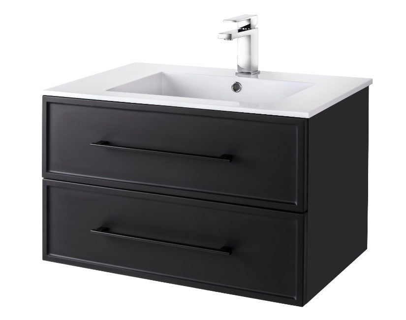 Milano 30" Wall Mount Shaker Vanity - Black
