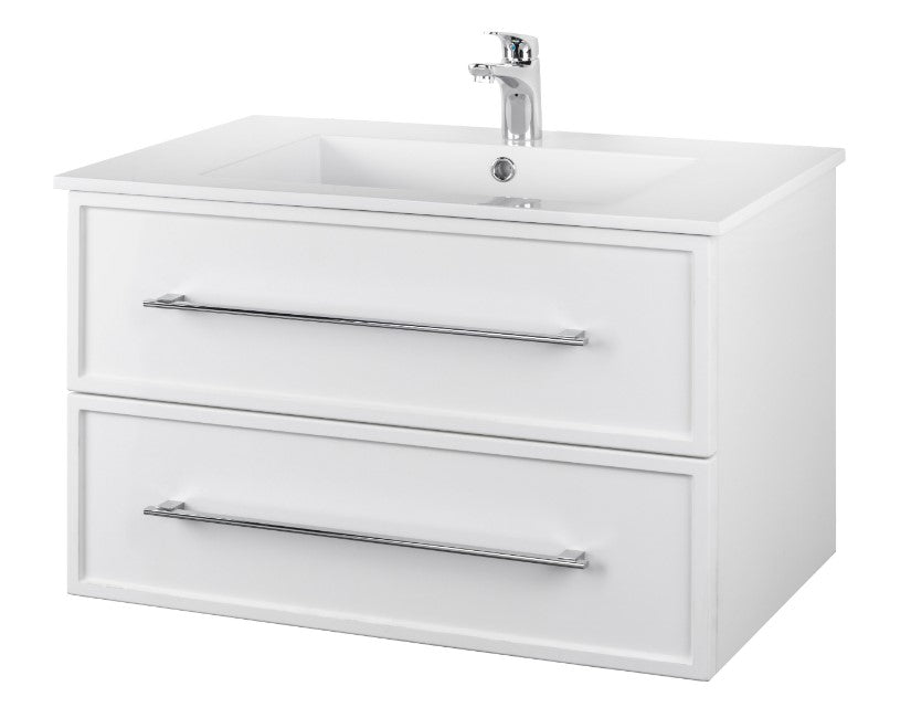 Milano 30" Wall Mount Shaker Vanity - White