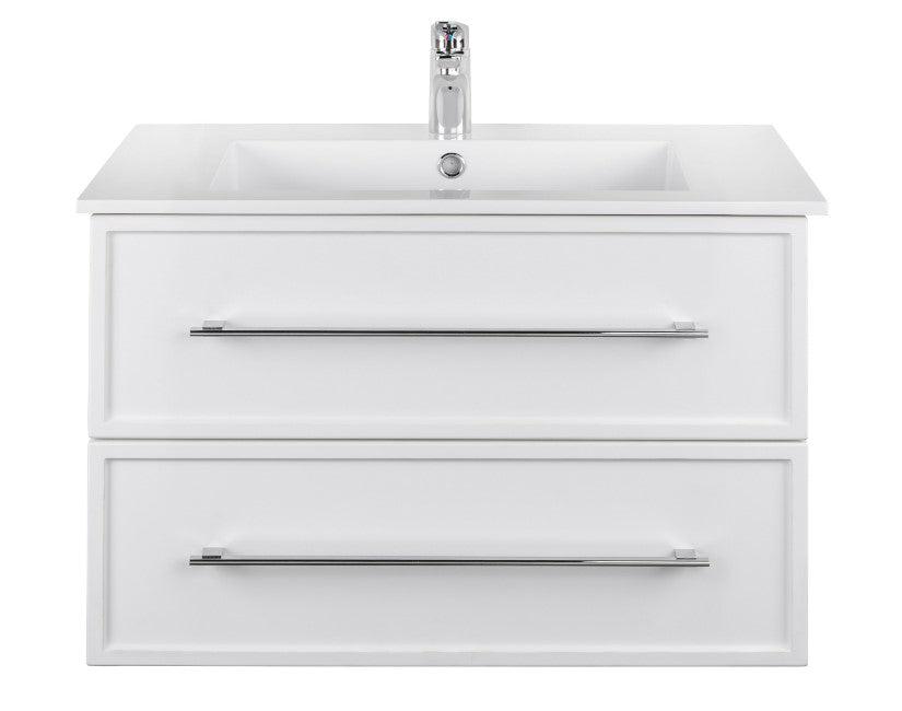 Milano 30" Wall Mount Shaker Vanity - White