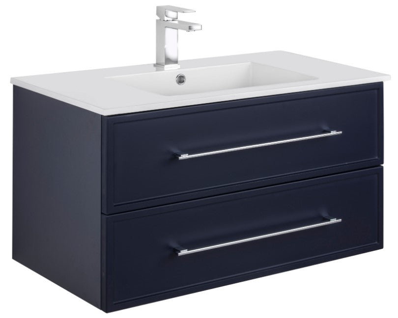 Milano 36" Wall Mount Shaker Vanity - Blue