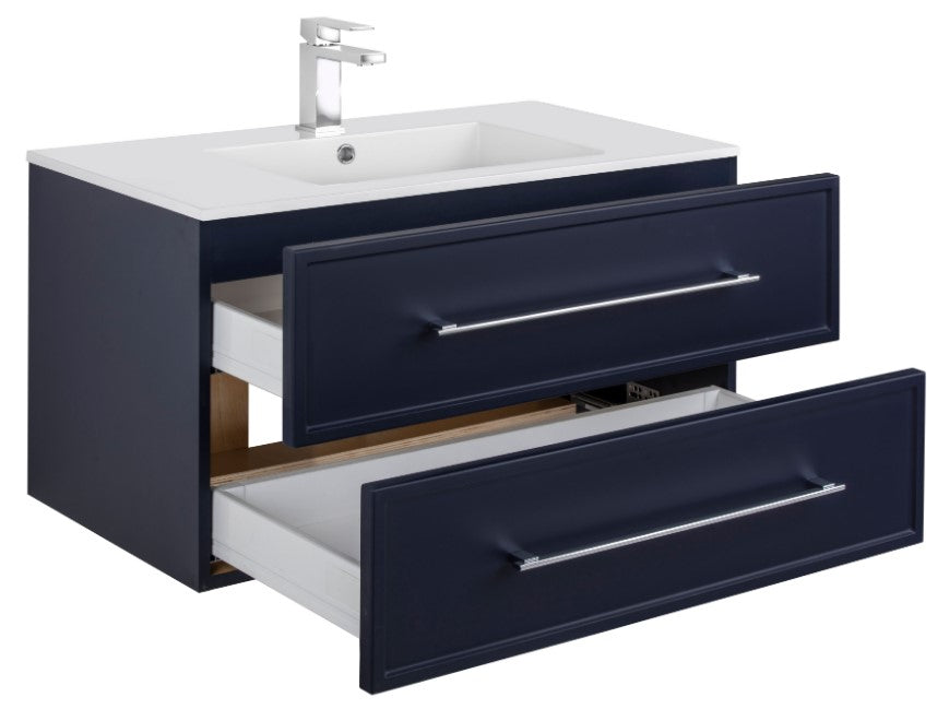 Milano 36" Wall Mount Shaker Vanity - Blue