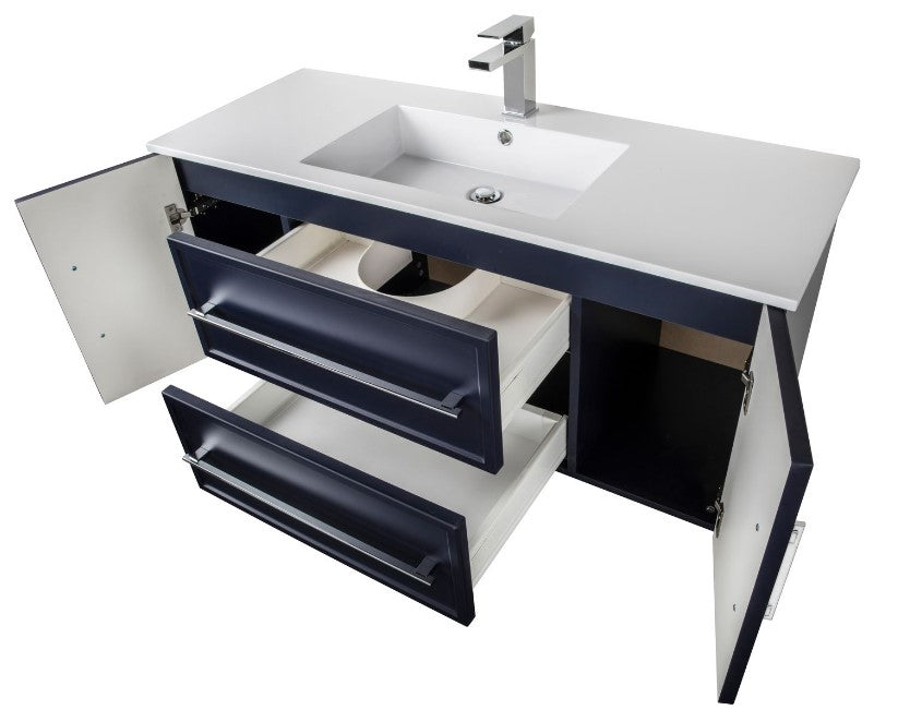 Milano 48" Wall Mount Shaker Vanity - Blue