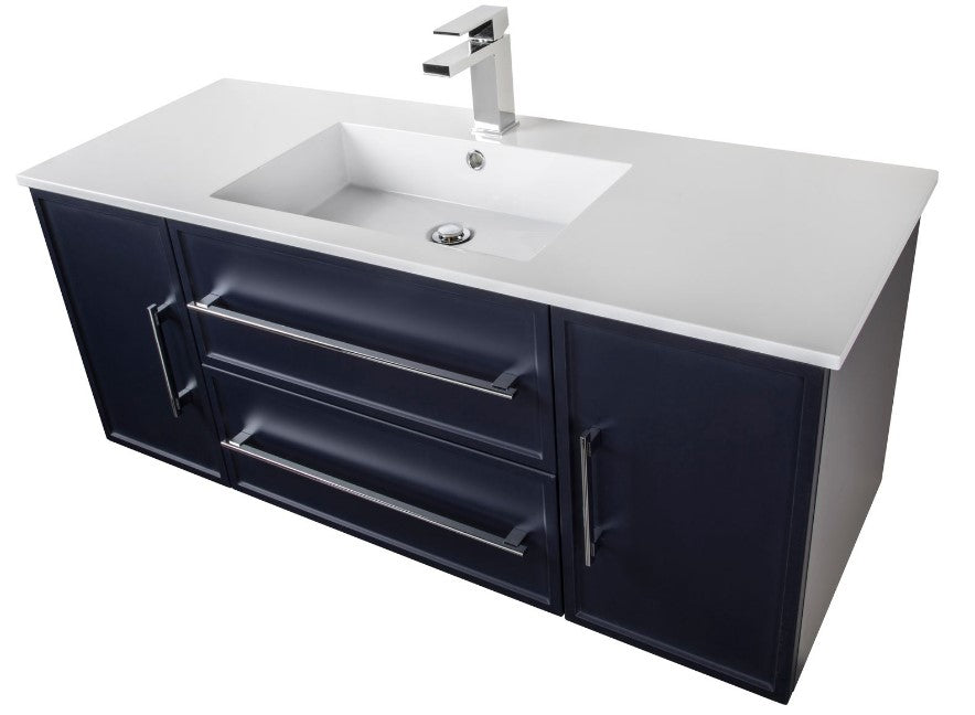 Milano 48" Wall Mount Shaker Vanity - Blue