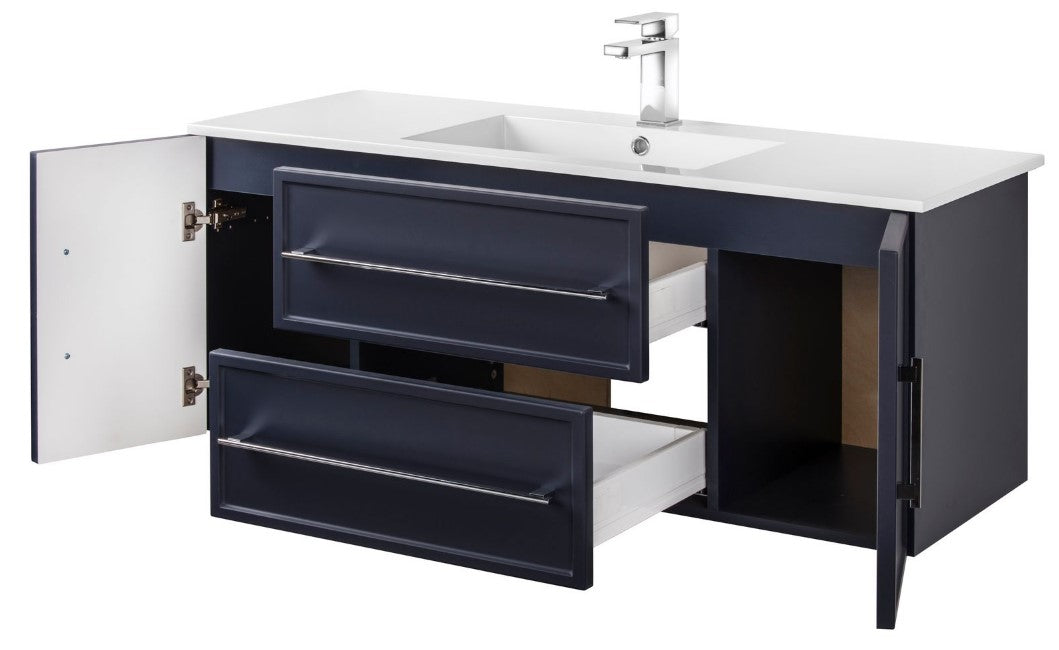 Milano 48" Wall Mount Shaker Vanity - Blue
