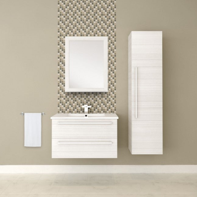 Silhouette 30" Wall Mount Bathroom Vanity - White Chocolate