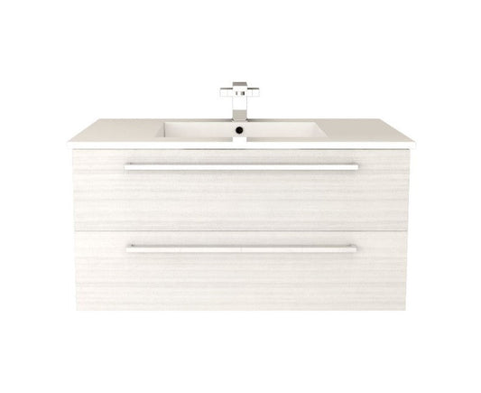 Silhouette 36" Wall Mount Bathroom Vanity - White Chocolate