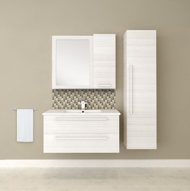 Silhouette 36" Wall Mount Bathroom Vanity - White Chocolate