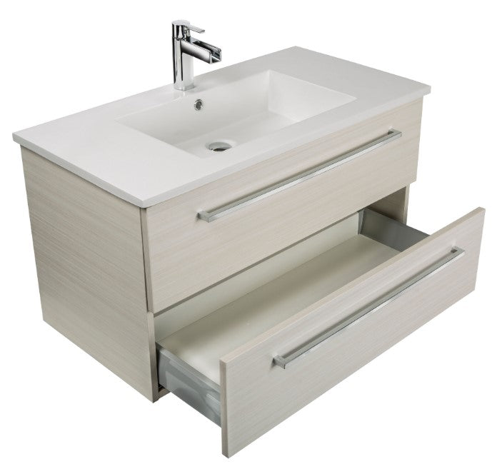 Silhouette 36" Wall Mount Bathroom Vanity - White Chocolate