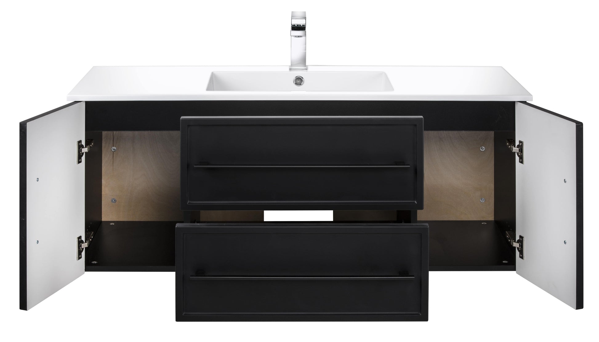 Milano 48" Wall Mount Shaker Vanity - Black