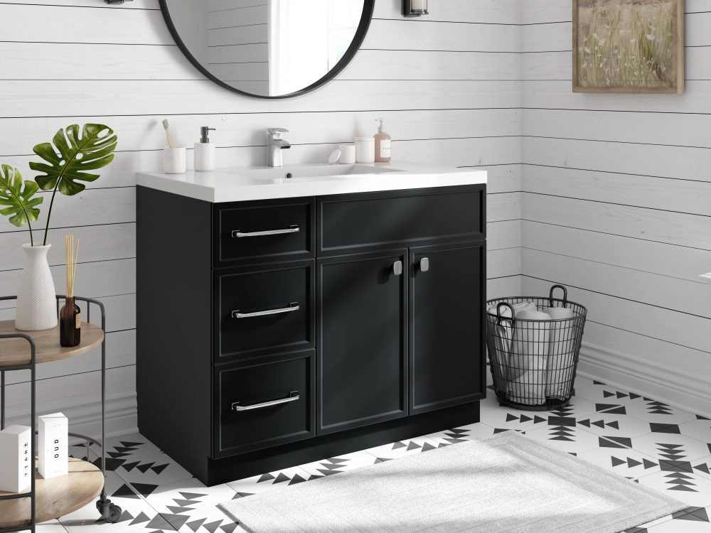 Manhattan 48" Single Sink Freestanding Vanity - Black
