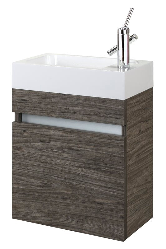 Piccolo 18" Space Saver Wall Mount Bathroom Vanity - Stargazer