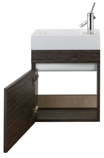 Piccolo 18" Space Saver Wall Mount Bathroom Vanity - Tete a Tete