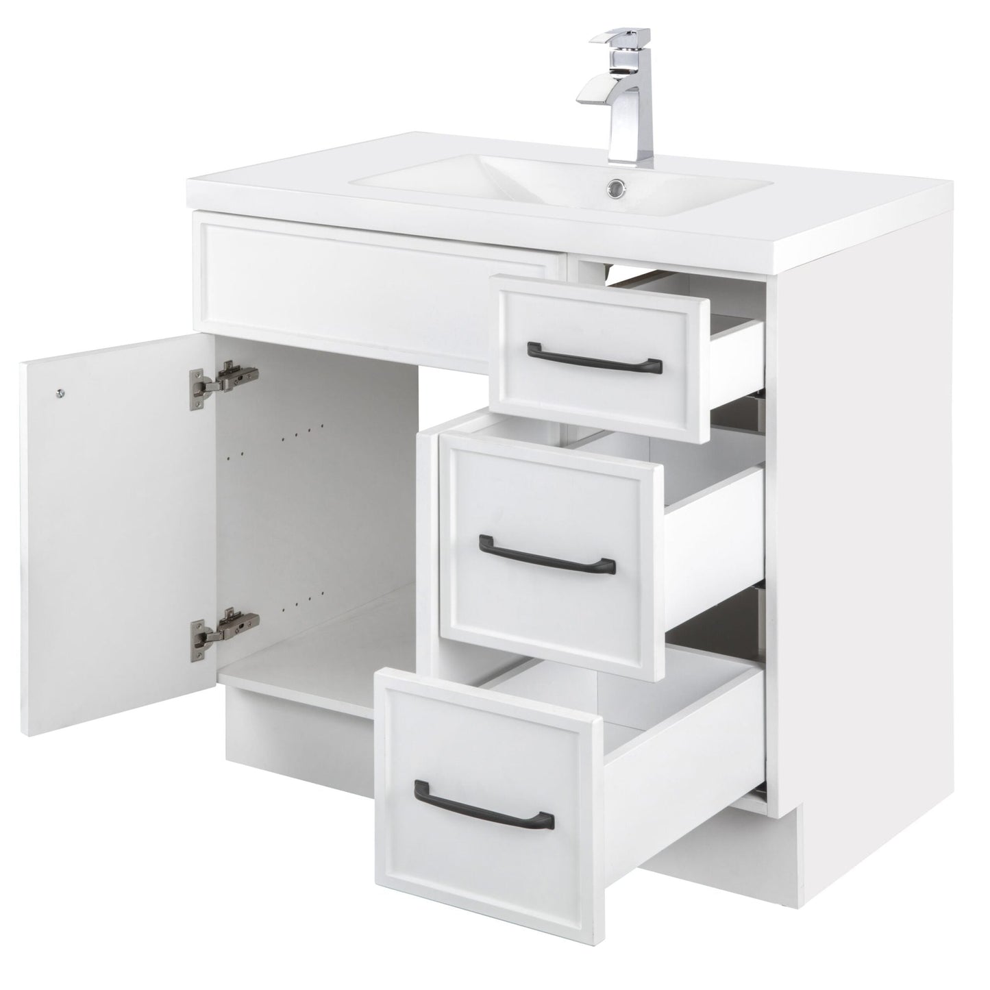 Manhattan 36" Single Sink Freestanding Bathroom Vanity - White