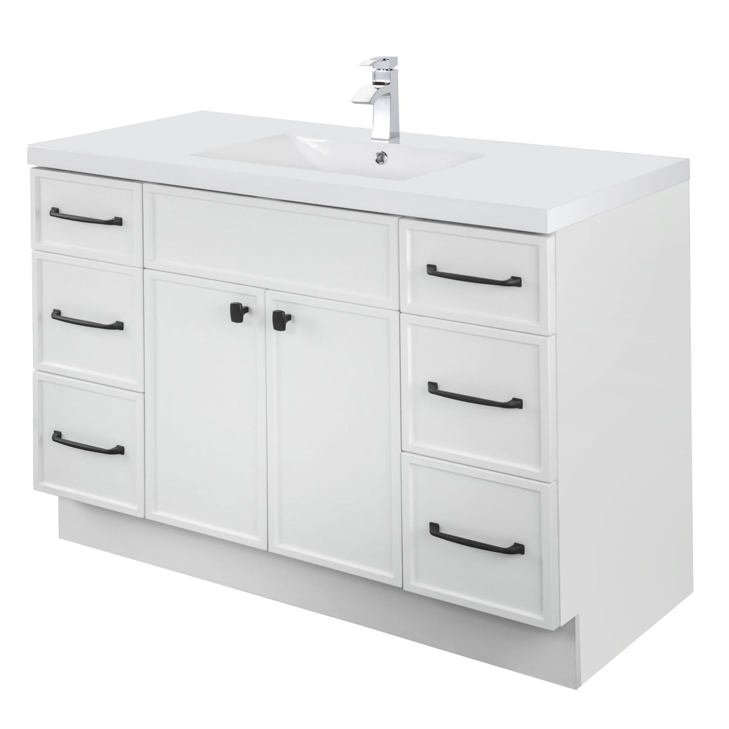 Manhattan 48" Single Sink Freestanding Vanity - White
