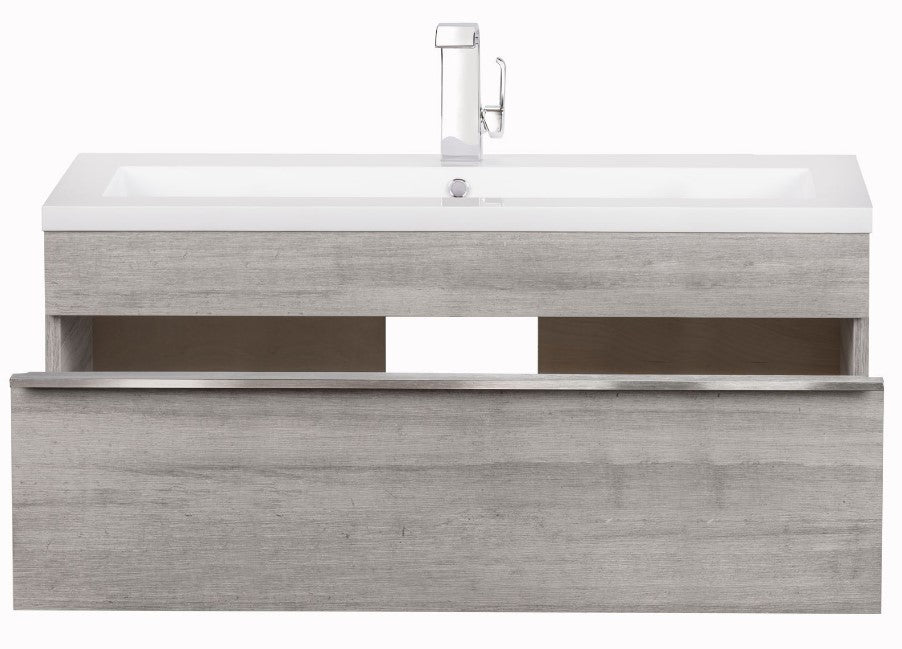 Trough 42" Wall Mount Modern Bathroom Vanity - Soho