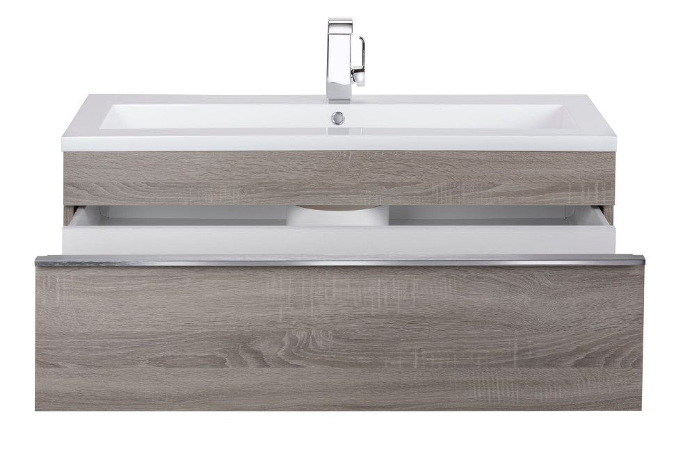 Trough 42" Wall Mount Modern Bathroom Vanity - Dorato
