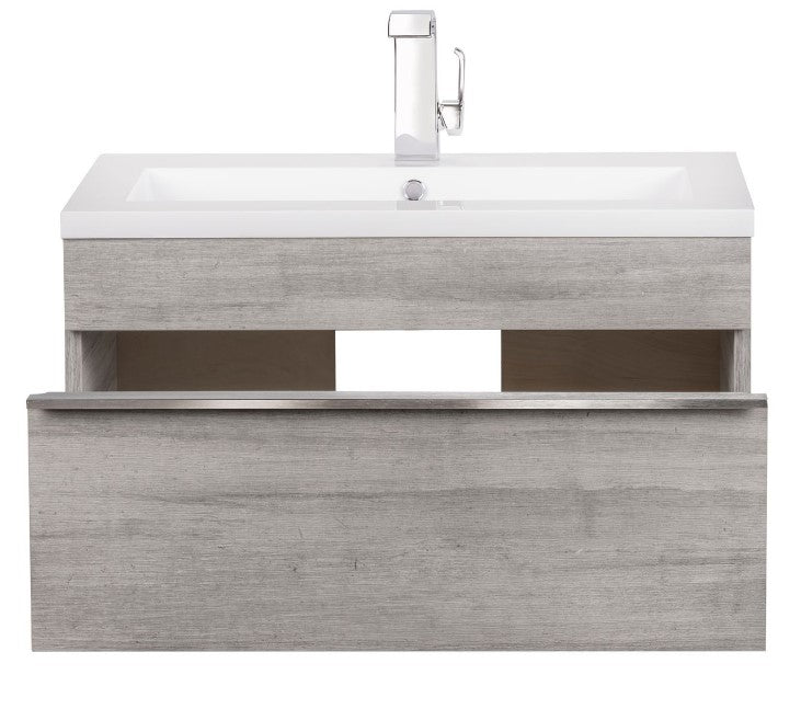 Trough 30" Wall Mount Modern Bathroom Vanity - Soho