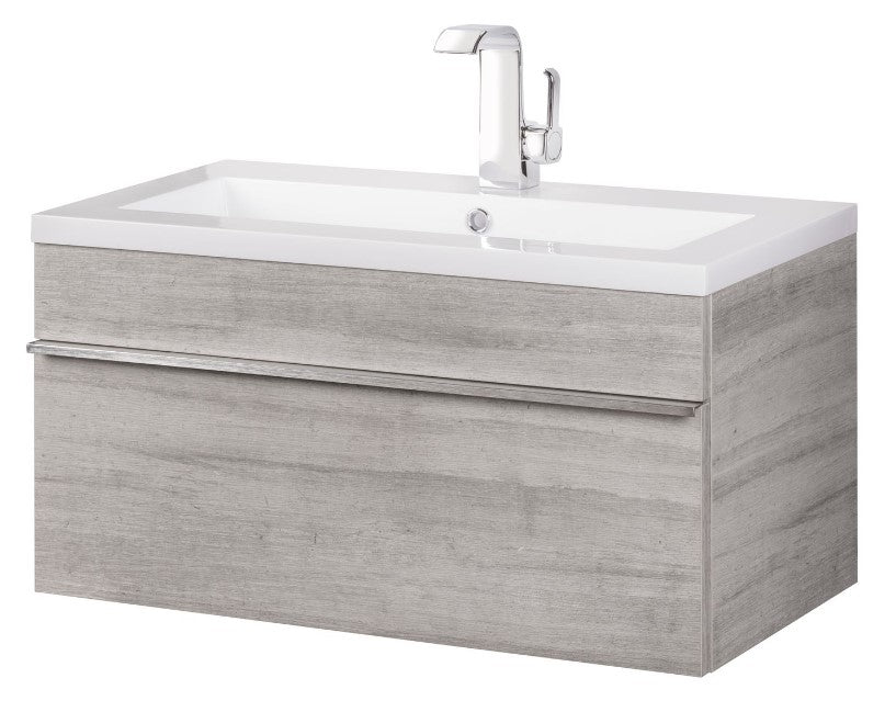 Trough 30" Wall Mount Modern Bathroom Vanity - Soho