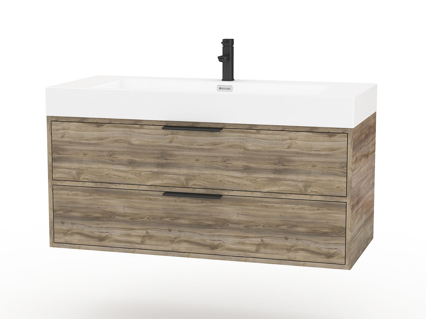 Savoy 42" Modern Wall Mount Vanity - Chiffon